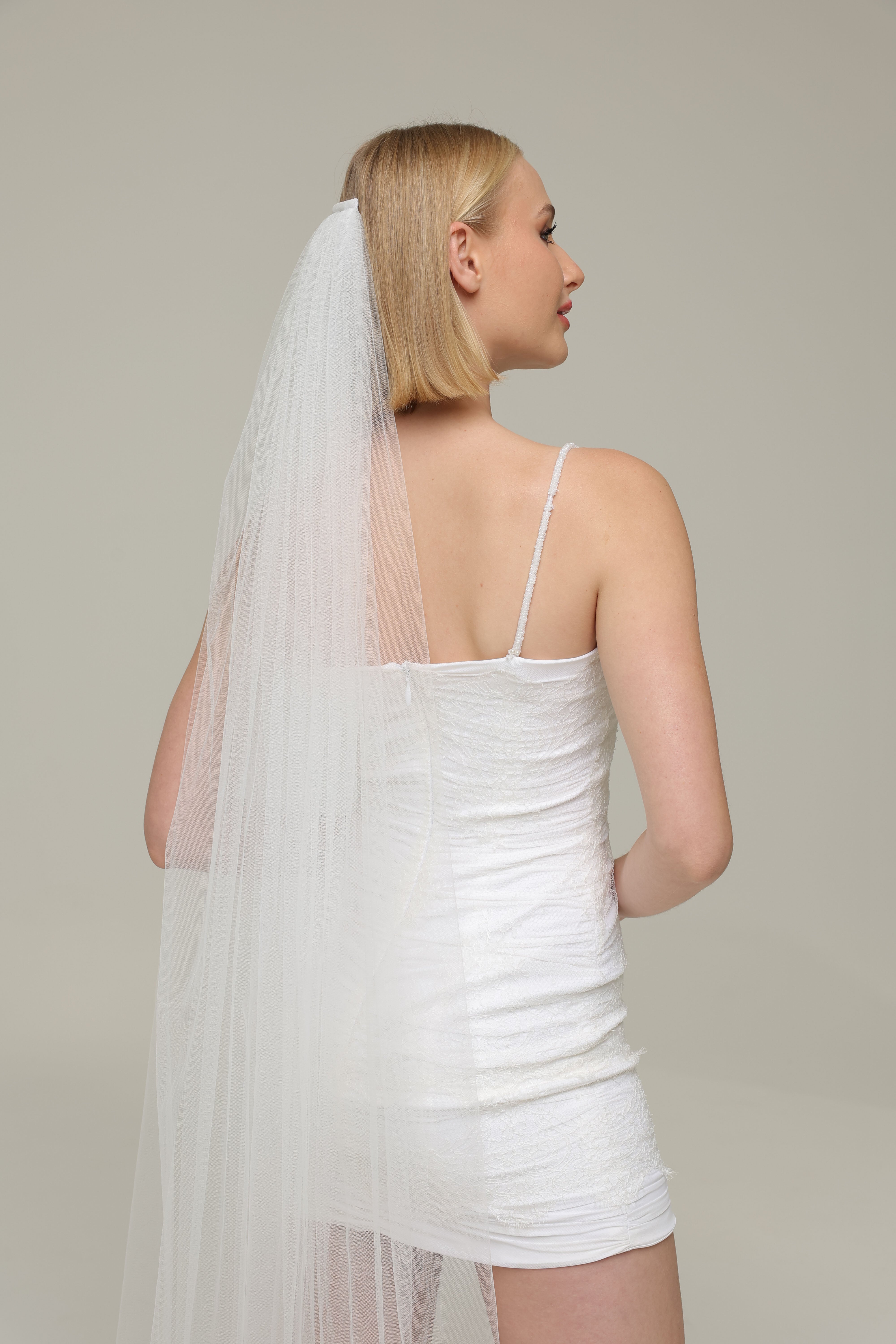 Floor Length Veil 1.6mtrs 2 Layer Tulle KLOVIA