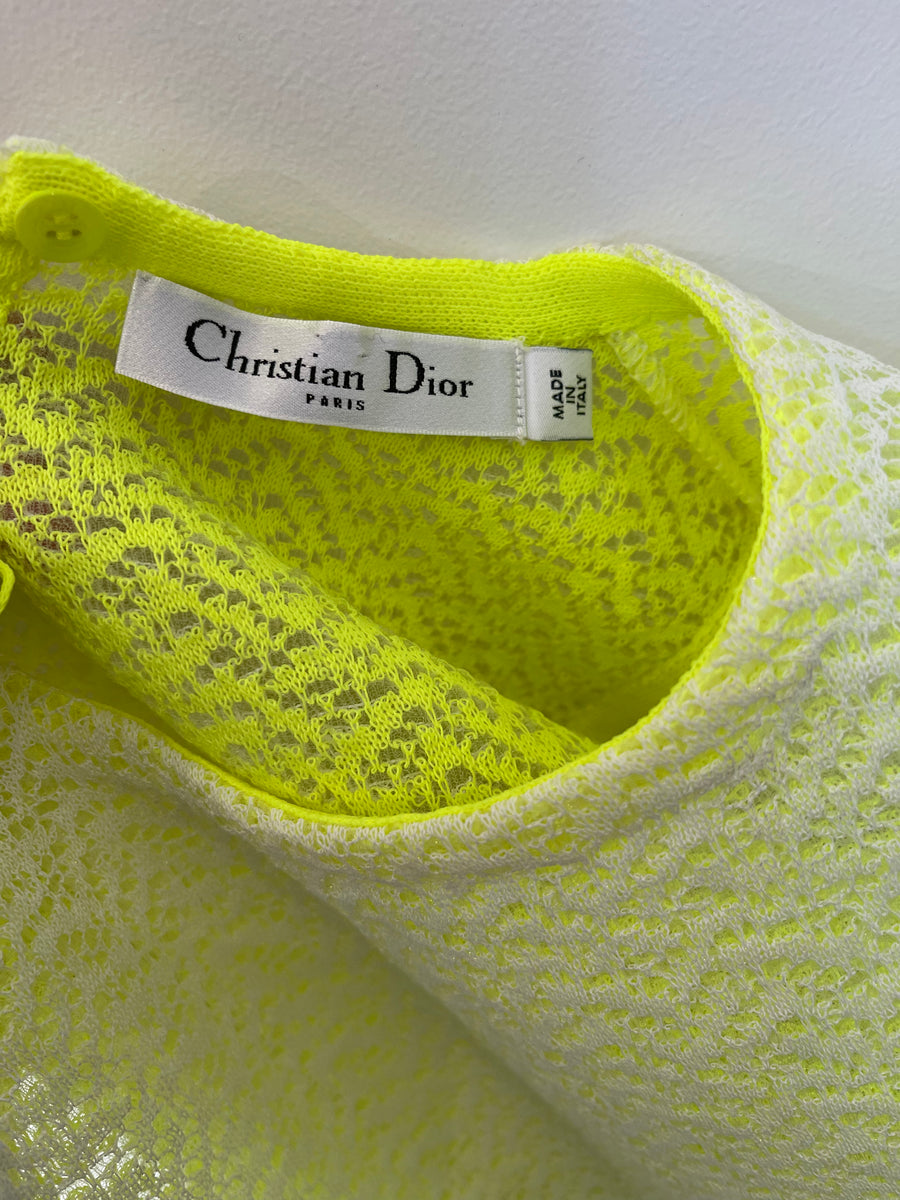 Christian Dior Lime Green Dress