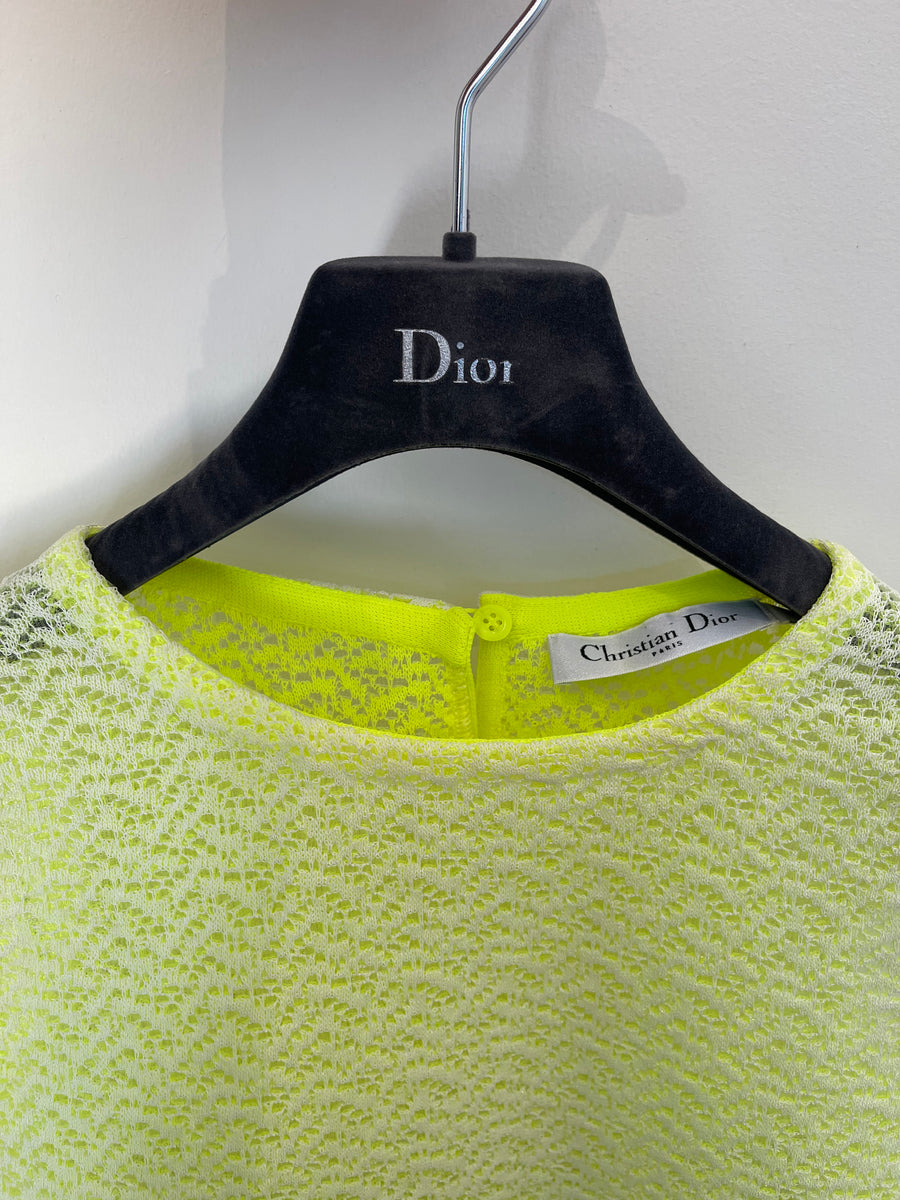 Christian Dior Lime Green Dress