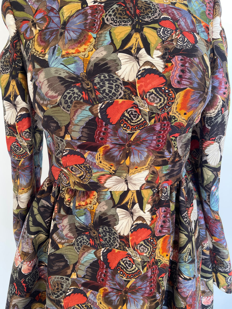 Valentino Butterfly Print Dress