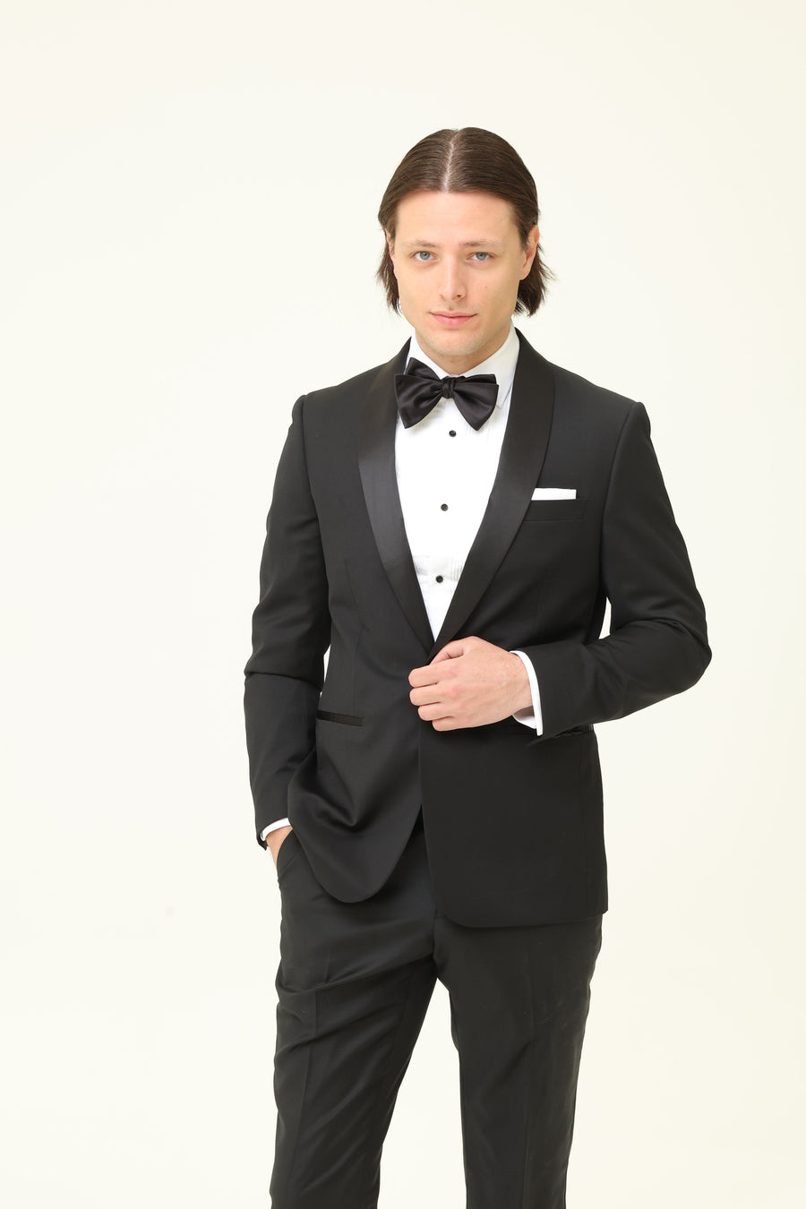 shawl lapel black-tie suit 