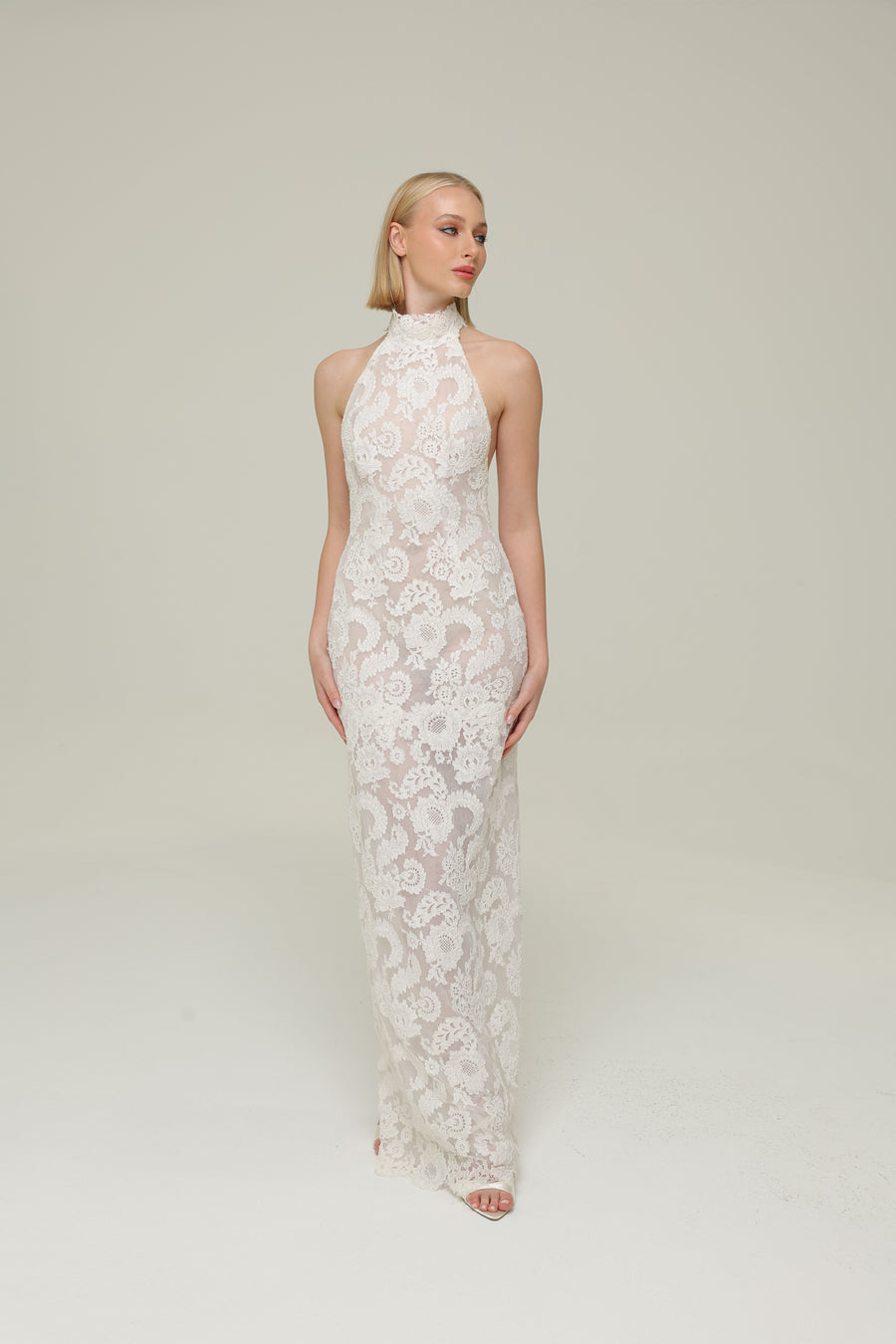 lace wedding dress. French lace. made in Melbourne. bridal designer klovia.